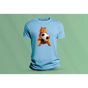 Dětské bavlněné tričko Garfield. Nebesky modrá velikost 152