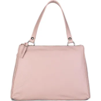 Kabelka ITALSKÉ Dámské růžové kožené kabelky z Itálie Simona