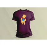 Dětské bavlněné tričko Medvídek Pů 3. velikost 104 Vínová