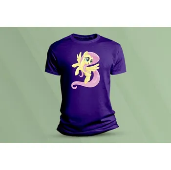 Chlapecké tričko Dětské bavlněné tričko Fluttershy. velikost 104 Purpurová