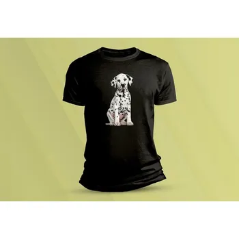 Dětské bavlněné tričko Dalmatin. Černá velikost 128 (7-8 let)