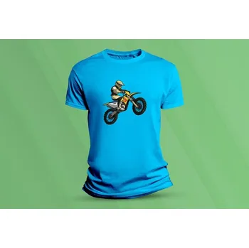 Chlapecké tričko Dětské bavlněné tričko Enduro. velikost 104 Azurová