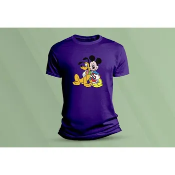 Chlapecké oblečení Dětské bavlněné tričko Mickey 7. velikost 128 (7-8 let) Purpurová