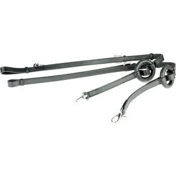 Vyvazovací otěže Horze -LEATHER- - Černá - Full