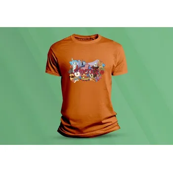 Chlapecké tričko Dětské bavlněné tričko America. velikost 128 (7-8 let) Oranžová