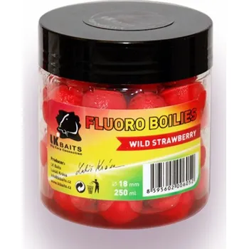 Boilies LK Baits Fluoro Boilies 18mm 250ml - Wild Strawberry