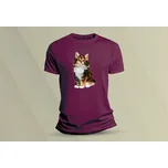 Dětské bavlněné tričko Kočička 4. velikost 104 Vínová