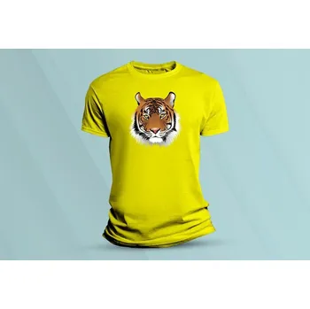 Chlapecké oblečení Dětské bavlněné tričko Tygr 1. Žlutá velikost 152 (12-13 let)