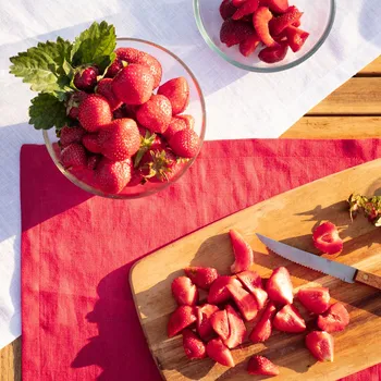 prostírání TULULUM Prostírání lněné, červené, 45 x 35 cm, 2 ks v sadě