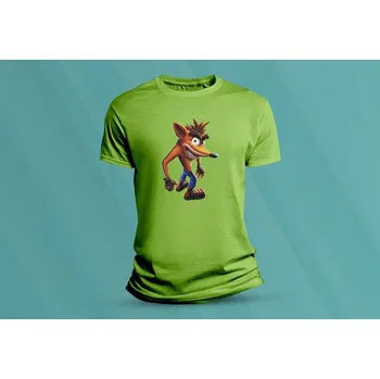 Chlapecké oblečení Dětské bavlněné tričko Crash Bandicoot. velikost S Lime