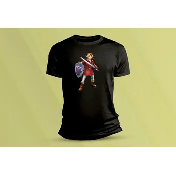 Chlapecké tričko Dětské bavlněné tričko Zelda 5. Černá velikost 104