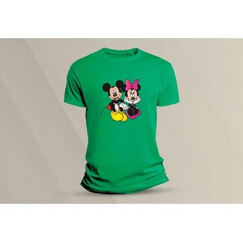 Chlapecké tričko Dětské bavlněné tričko Mickey a Minnie. velikost 104 Zelená