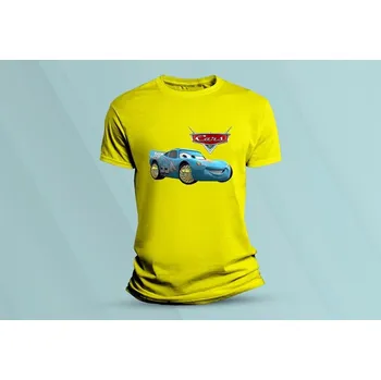 Chlapecké oblečení Dětské bavlněné tričko Cars 2. Žlutá velikost 152 (12-13 let)