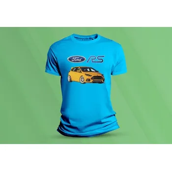 Dětské bavlněné tričko Ford Focus RS. velikost 152 (12-13 let) Azurová