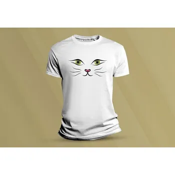 Dětské bavlněné tričko Kočička 13. Bílá velikost 152 (12-13 let)