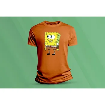 Dětské bavlněné tričko SpongeBob. velikost 116 (5-6 let) Oranžová