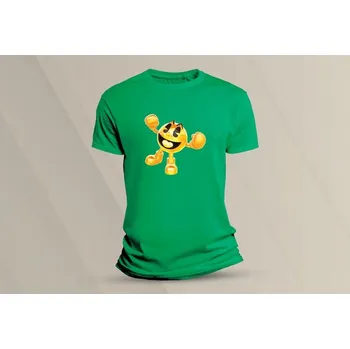 Chlapecké oblečení Dětské bavlněné tričko Gold Pac-Man. velikost 128 (7-8 let) Zelená