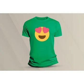 Dětské bavlněné tričko Smajlík 2. velikost 140 (9-11 let) Zelená