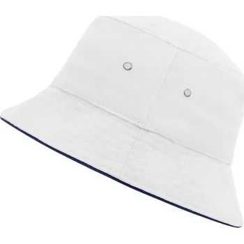 Klobouk Myrtle Beach (Daiber) Bavlněný klobouk MB012 - Bílá / tmavě modrá | S/M
