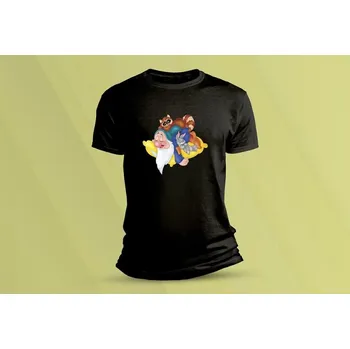 Chlapecké tričko Dětské bavlněné tričko Trpaslík Sleepy. Černá velikost 104