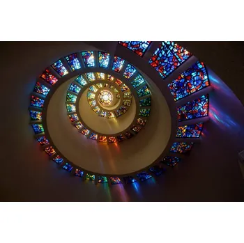 Plakát Plakát, Obraz - Stained Glass in Spiral Pattern, "Glory, Glasshouse Images