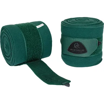 Ochrana nohy a ocasu ACAVALLO Bandáže fleecové Acavallo, pár, 3,8 m, hunter green
