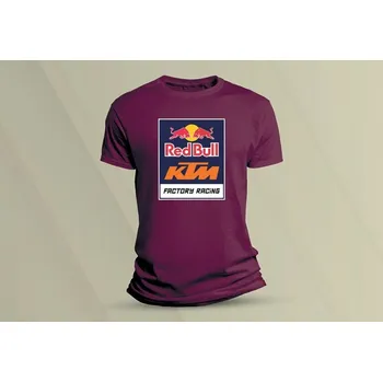 Dětské bavlněné tričko Red Bull KTM. velikost 140 (9-11 let) Vínová
