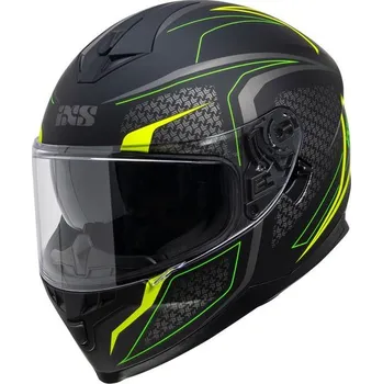 Helma na motorku iXS přilba 1100 2.4 MATT BLAC/ NEON YELLOW - L