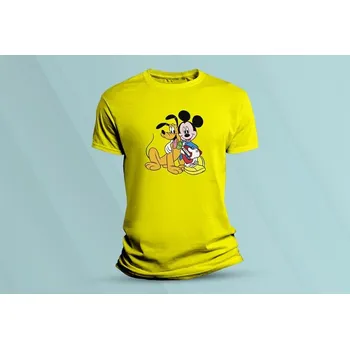 Dětské bavlněné tričko Mickey 7. Žlutá velikost 116