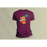 Dětské bavlněné tričko Medvídek Teddy 6. velikost 104 Vínová