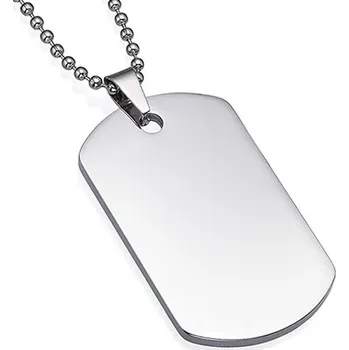 Náhrdelník Vojenská známka - dog tag + kuličkový řetízek