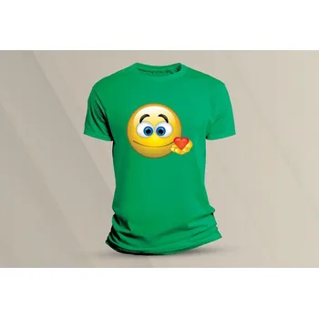 Dětské bavlněné tričko Smajlík 3. velikost 104 (3-4 roky) Zelená