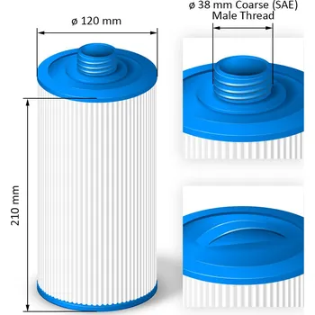 Bazénová filtrace Crystalline Pool Spa Filter Filtrační kartuše SC728