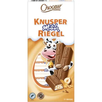 Cukrovinka Choceur reigel Čokoláda Mléčný Krém Křupinky Lískový Oříšek 11ks 200g