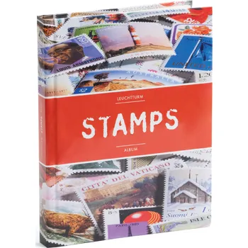 Obal pro sběratelský předmět Leuchtturm STAMPS zásobník na známky s bílými listy Barva: Červená, Počet stran: 32 stran, Formát: A5