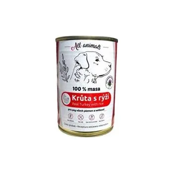 Krmivo pro psa All Animals DOG Krůtí mleté s rýží 400g