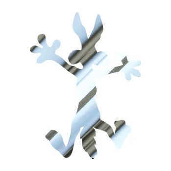 Samolepicí dekorace na vozidlo Kojot 002 pravá (80 - chrom fólie stříbrná zrcadlová) SAMOLEPKA NA AUTO, NÁLEPKA, FÓLIE, POLEP, TUNING, VLASTNÍ TEXT, TISK, AUTOSAMOLEPKY.cz, POLEPY, OBRÁZEK, LOGO, 3D STICKERS