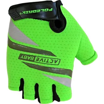 Cyklistické rukavice Rukavice Active Baby zelené vel.4