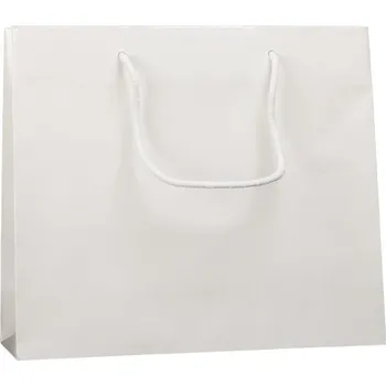 Dárková taška Papírová taška MODEL 2 bílá 32x10x27,5cm 1ks