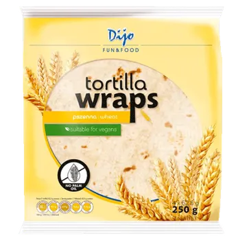 Hotové jídlo Tortilla Wraps celozrnná - 250g (4x62,5g)
