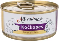 All Animals Kočkopes konzerva Chicken Steak 100 g