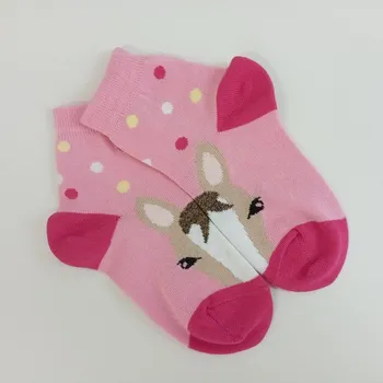 Dívčí oblečení Dívčí ponožky Trepon Koník, růžové (dívčí bavlněné ponožky s koněm)