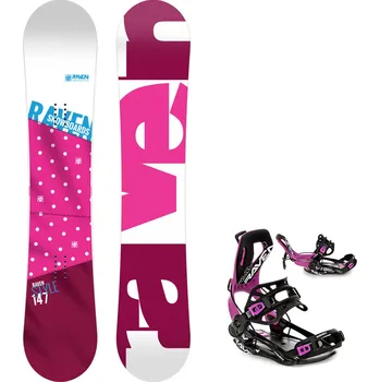 Snowboarding Snowboard komplet Raven Style pink + vázání Fastec FT360 black/fuchsia Velikost: 150 cm, Velikost vázání: S
