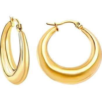 Náušnice Náušnice z nerezové oceli ve zlatém odstínu - 118G 25mm