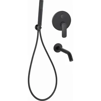 Invena Siros, vanová podomítková souprava, 2-výstupová, černá matná, INV-BS-90-W13-A