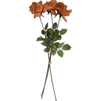 umělá květina Umělá květina Růže měděná, 74 cm, 3 ks