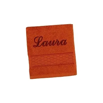 Ručník Ručník se jménem - pruh - terra 50x100 cm terra