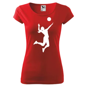 ON-DESIGN Dámské tričko s VOLEJBALISTKOU Velikost: 3XL, Barva: červená