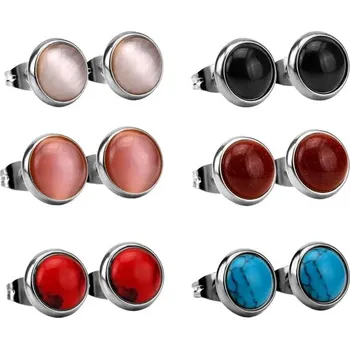 Náušnice Elegantní unisex náušnice z chirurgické oceli | 6 párů - Ocel