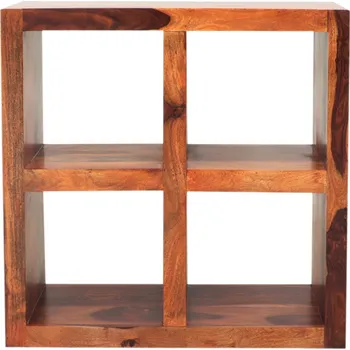 Knihovna AV interiery Knihovna GANI KN 90x35x90 z masívu palisandru Odstín palisandru: světle medová